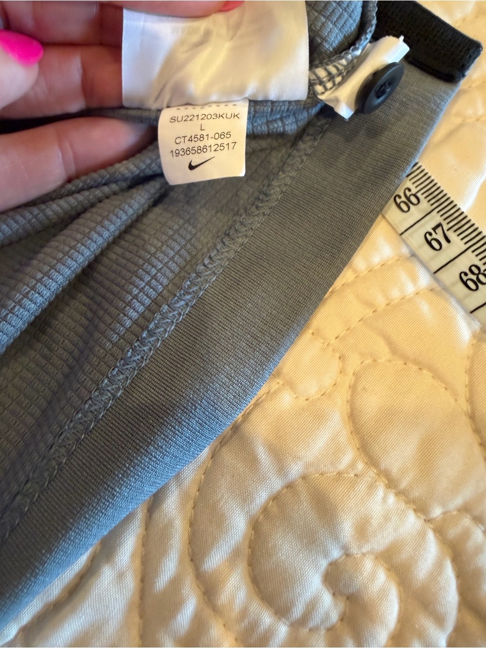 Nike Mens Dri-FIT Football Golf Performance Polo Shirt Gray Size Large L - Picture 6 of 8